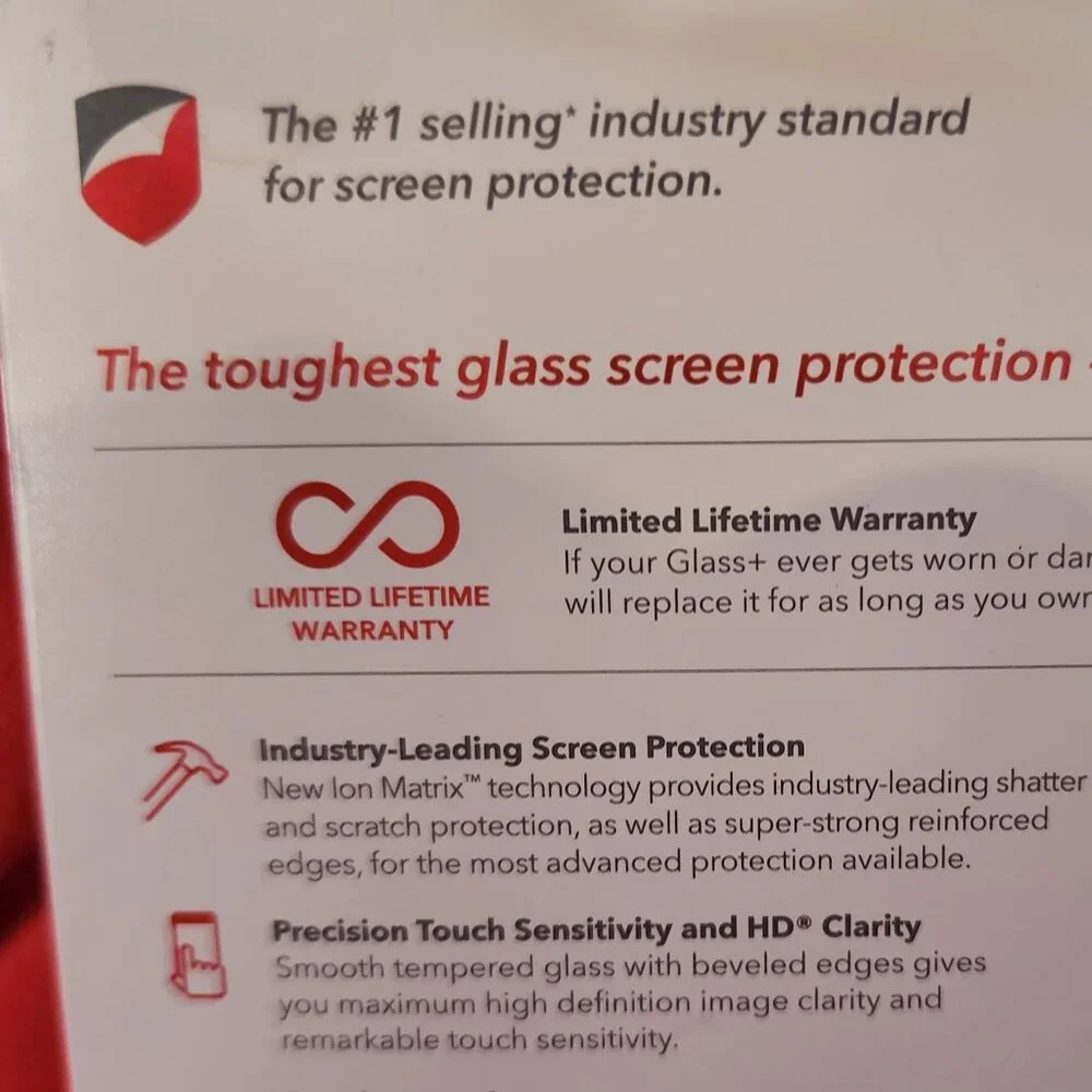 Invisible Shield Glass+ Extreme Impact and Scratch Screen Protector for iPhone X